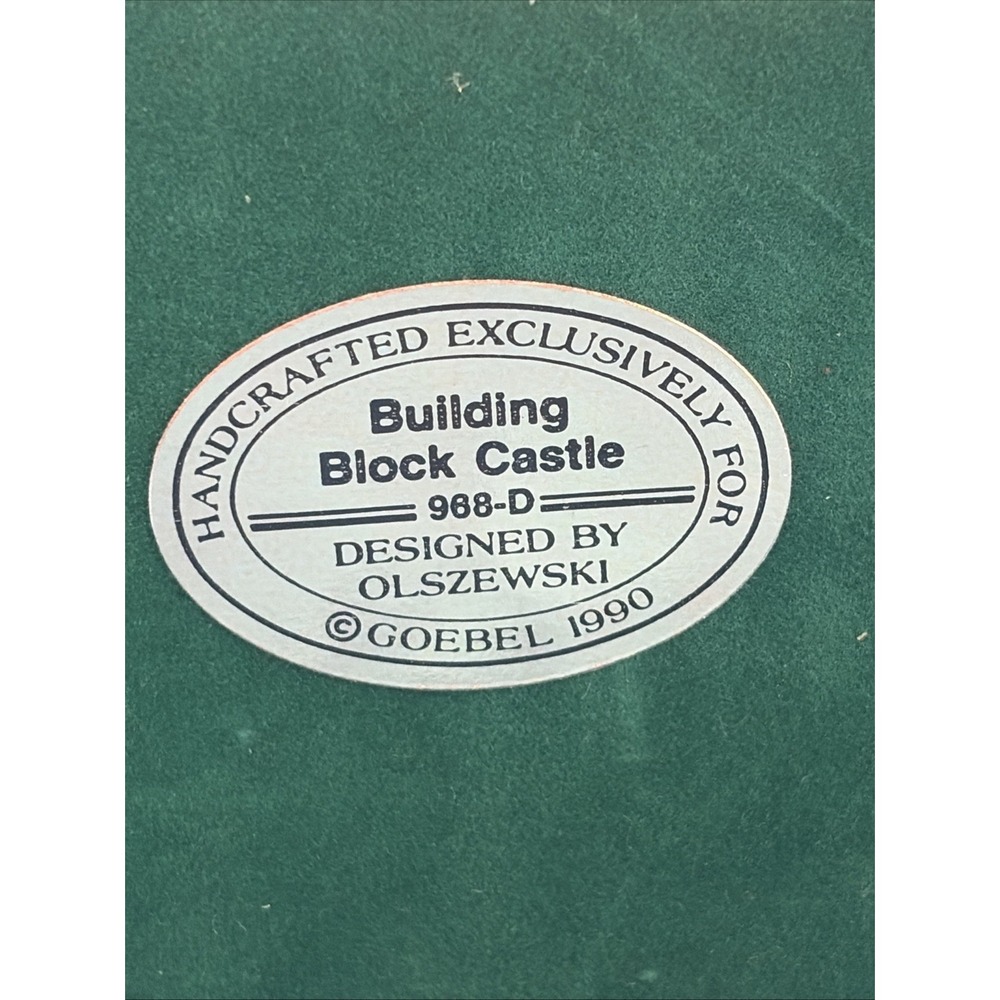 1990 Goebel Olszewski Miniatures ABC Building Block Castle Display 968-D W/ Box - Picture 5 of 6
